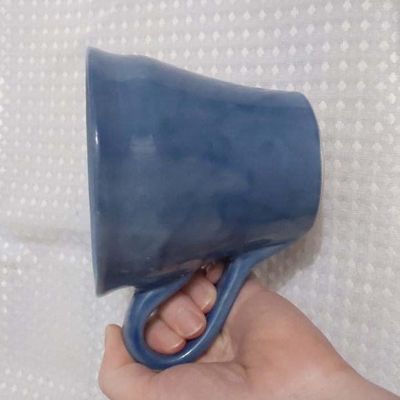 Vance Kitira Pottery Mug Rustic Primitive Coffee Tea Latte Blue Cup Mug - Picture 4 of 6